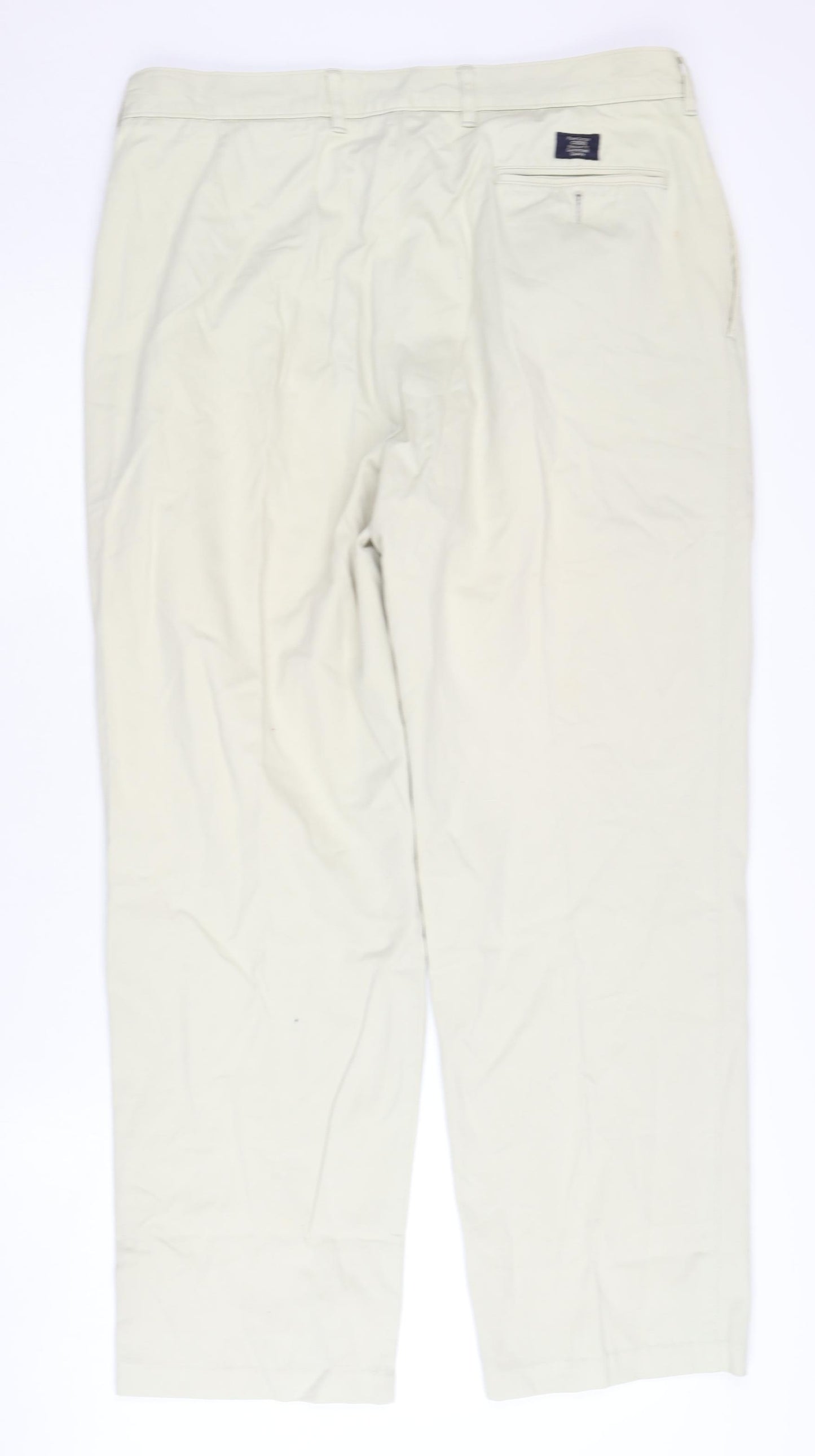 BHS Men's Beige Chino Trousers 36W 30L Casual Cotton