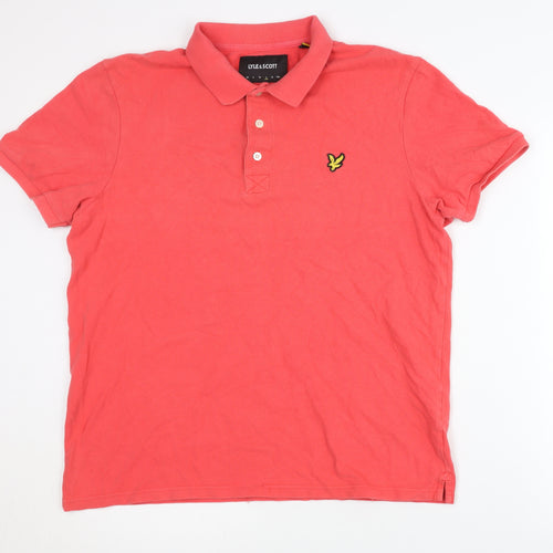 Lyle & Scott Men's Pink Polo Shirt L