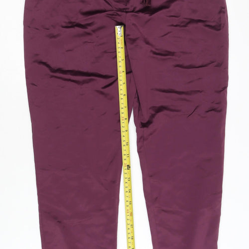Boohoo Women's Purple Paperbag Trousers Size 6