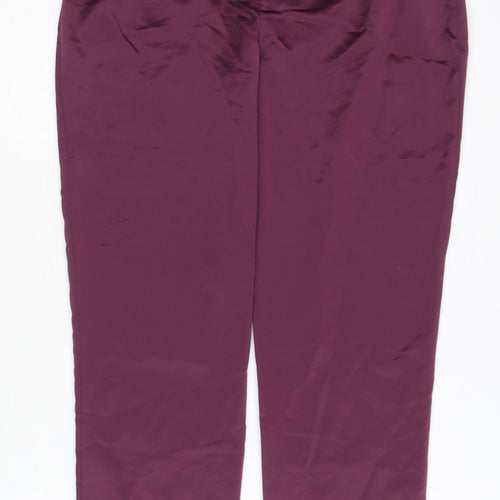 Boohoo Women's Purple Paperbag Trousers Size 6