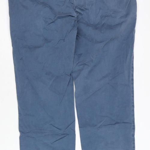 Meyer Men's Blue Chino Trousers, Size L, 34 in Waist