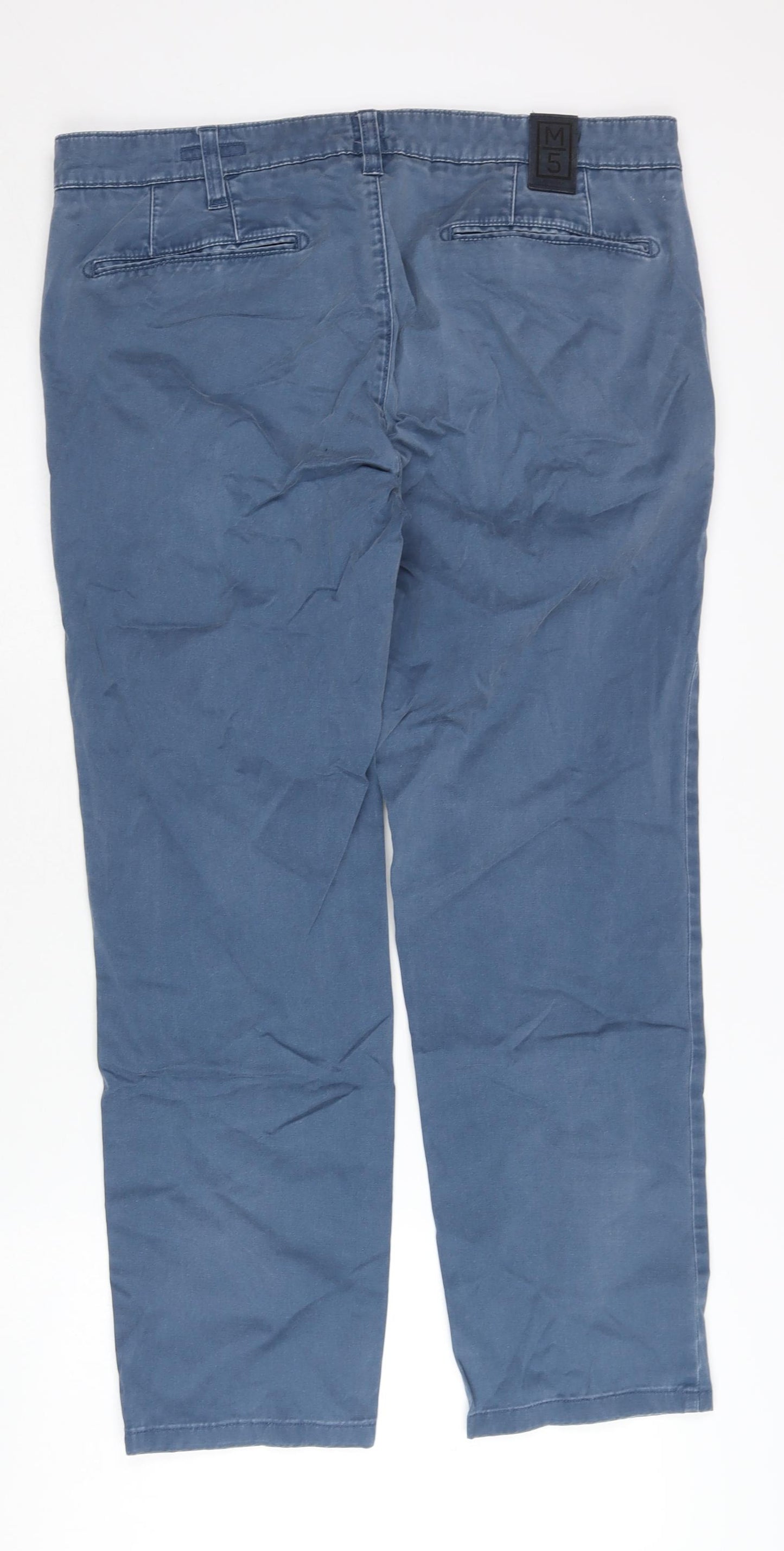 Meyer Men's Blue Chino Trousers, Size L, 34 in Waist