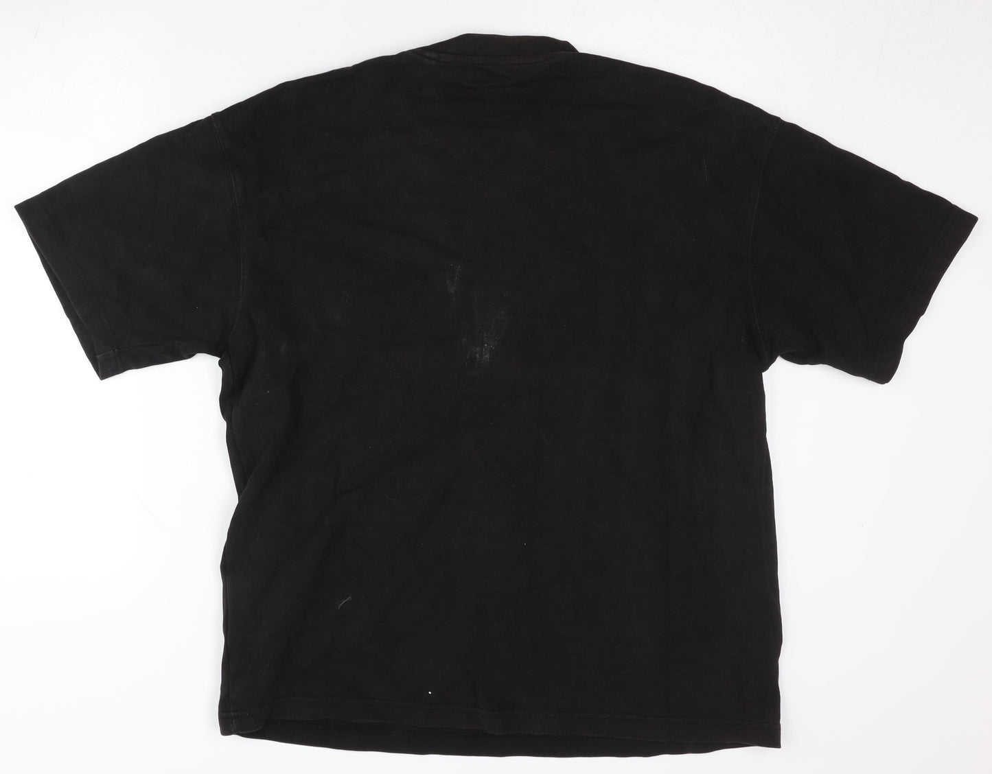 Pull&Bear Men's Black Relaxed Fit T-Shirt - L