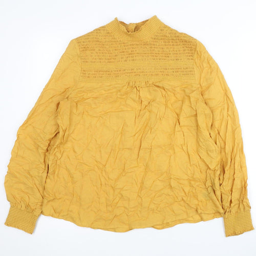 Next Women's Yellow Blouse, UK Size 8, High Neck