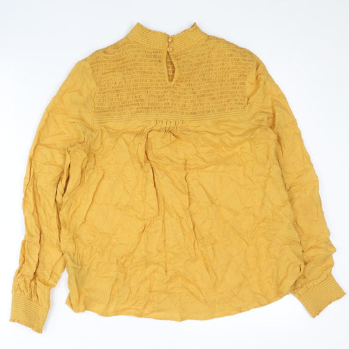 Next Women's Yellow Blouse, UK Size 8, High Neck