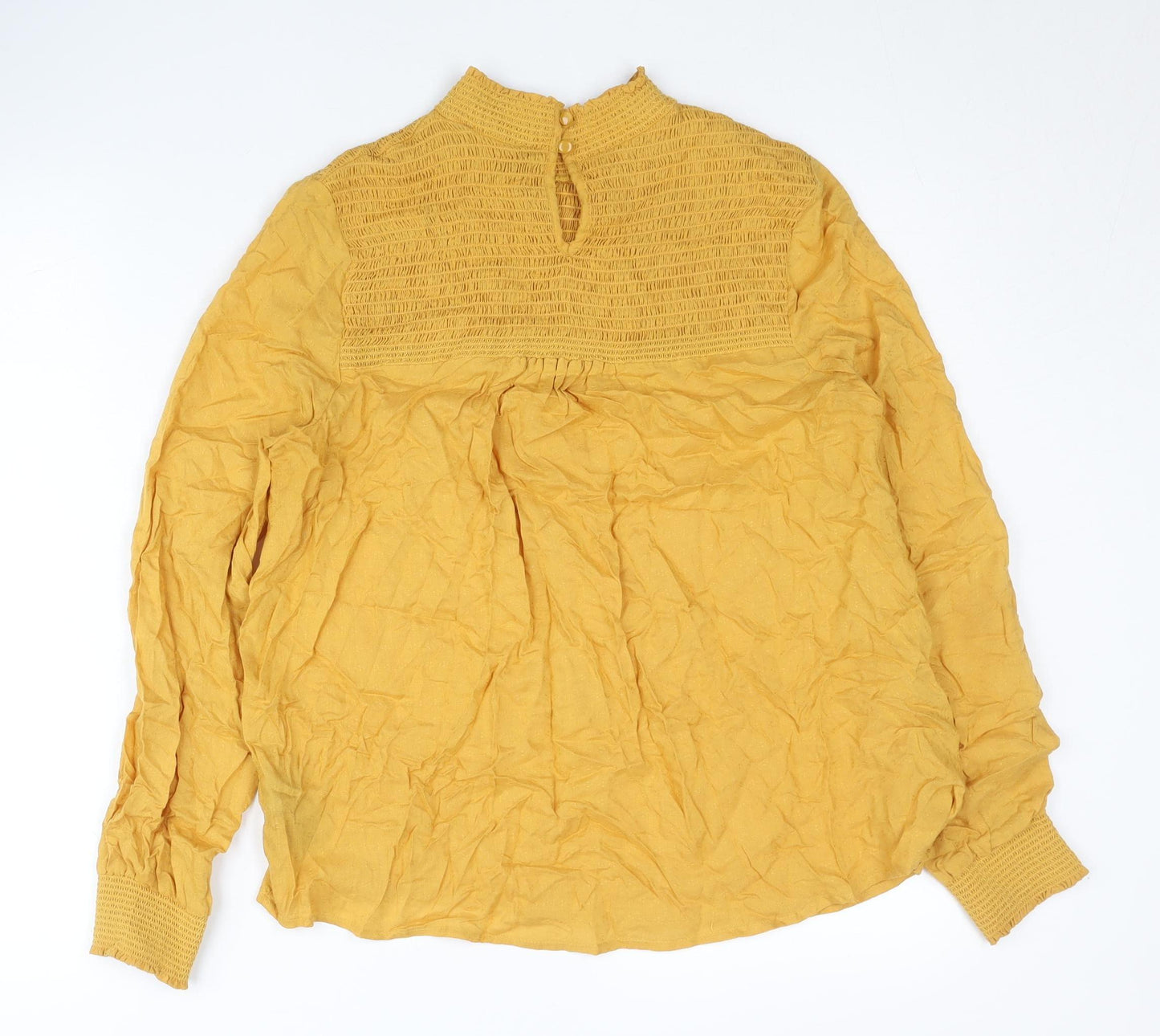 Next Women's Yellow Blouse, UK Size 8, High Neck