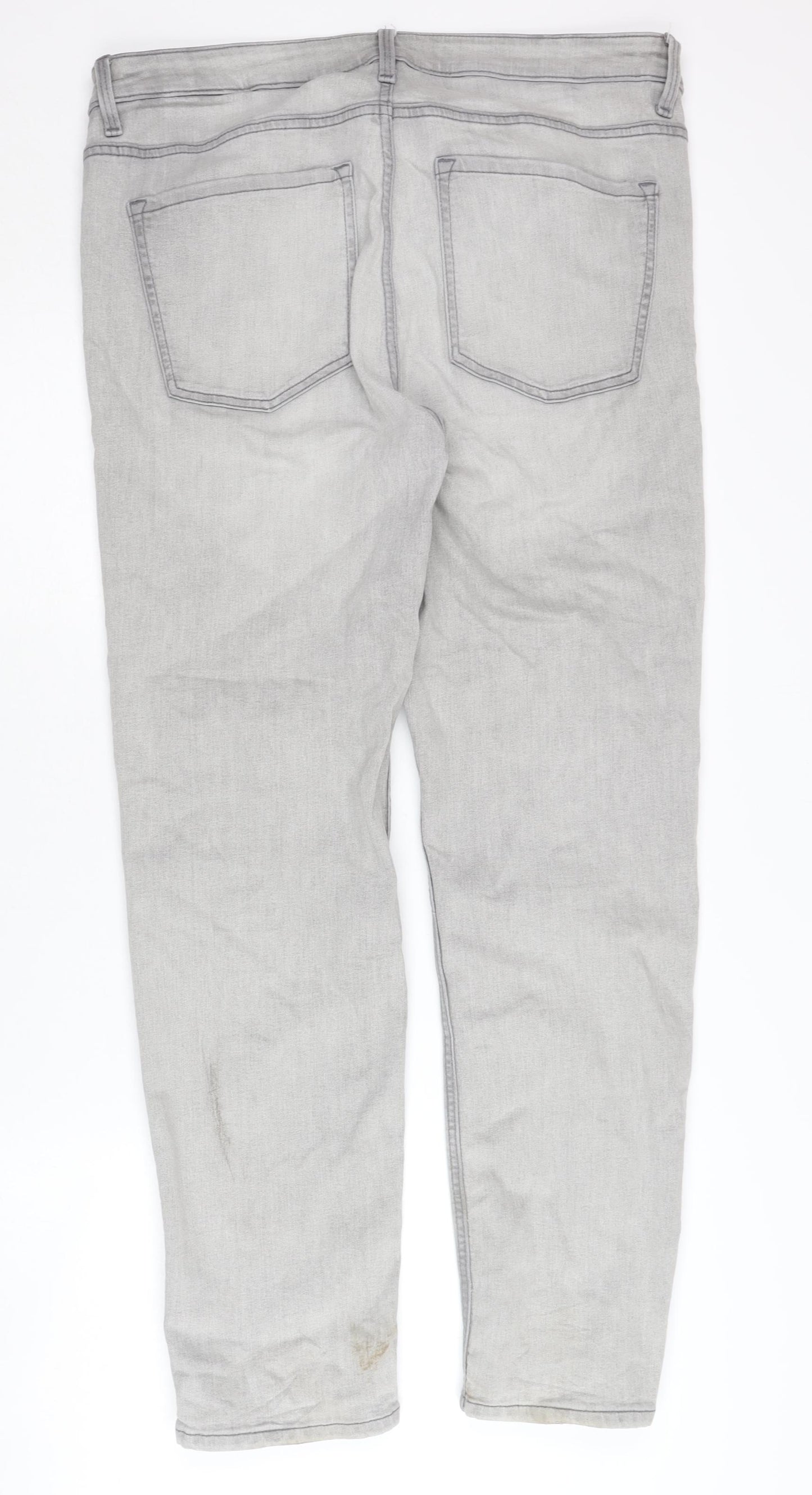 Marks and Spencer Women's Grey Straight Jeans Size 16