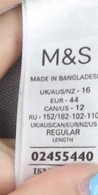 Marks and Spencer Women's Grey Straight Jeans Size 16