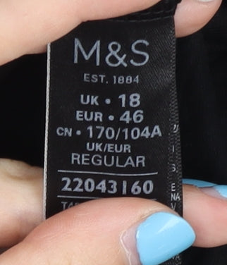 Marks and Spencer Black Women's Tank Dress, Size 18