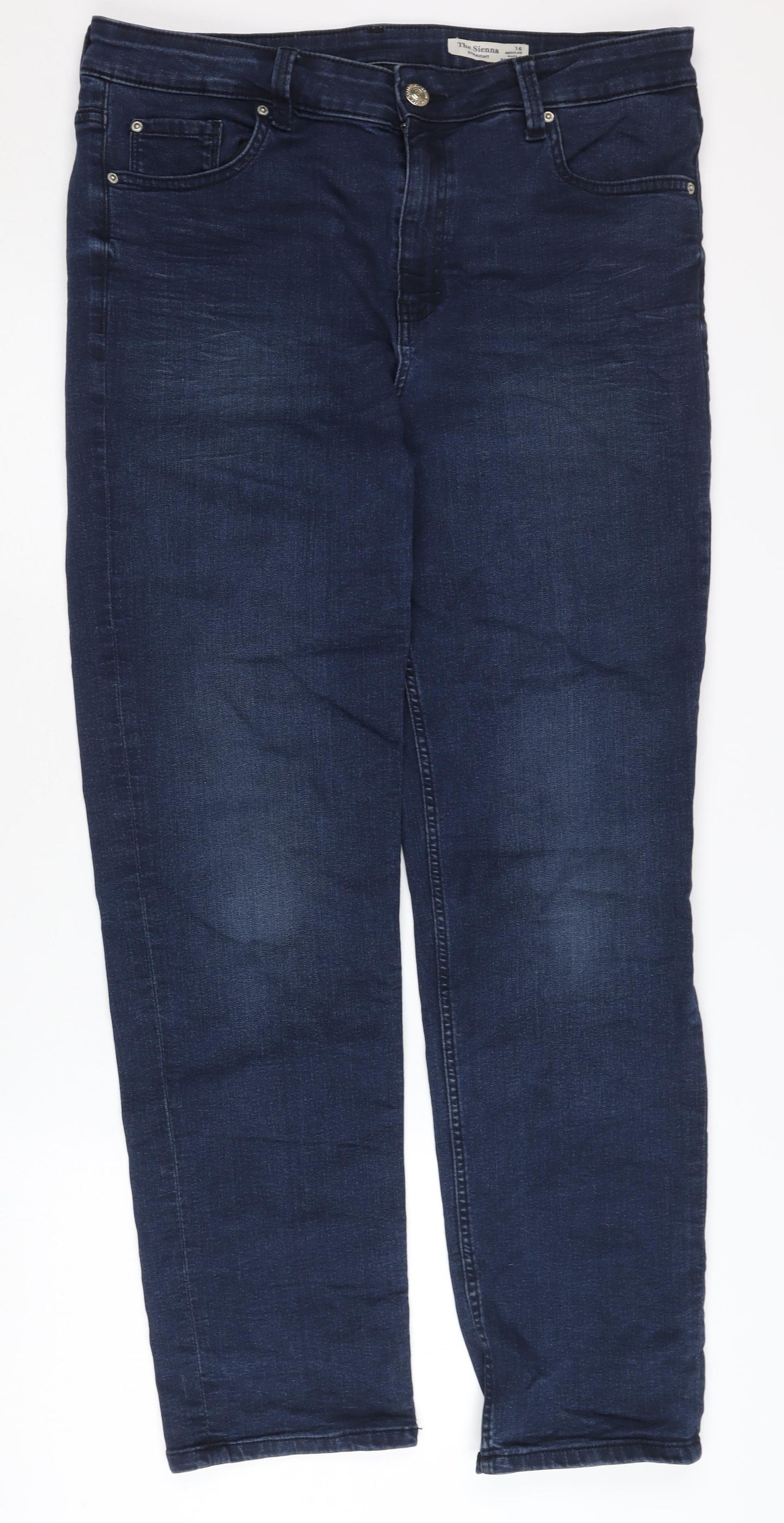 Marks and Spencer Women's Blue 16 Straight Jeans