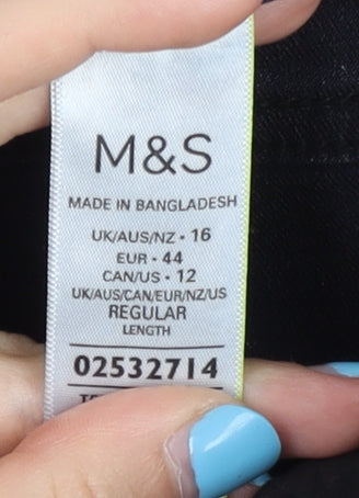 Marks and Spencer Women's Blue 16 Straight Jeans
