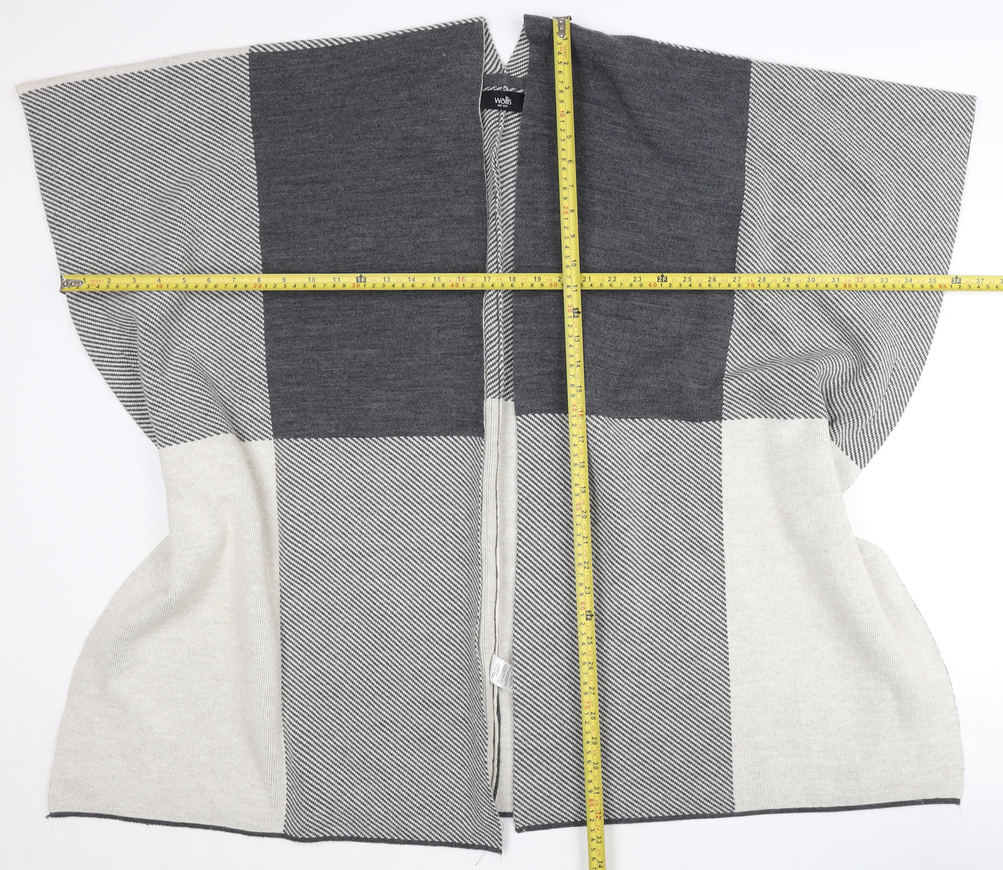 Wallis Women’s Grey Cape One Size Acrylic Jumper