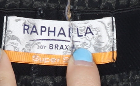 Raphaela by Brax Women's Black Geometric Trousers Size 10