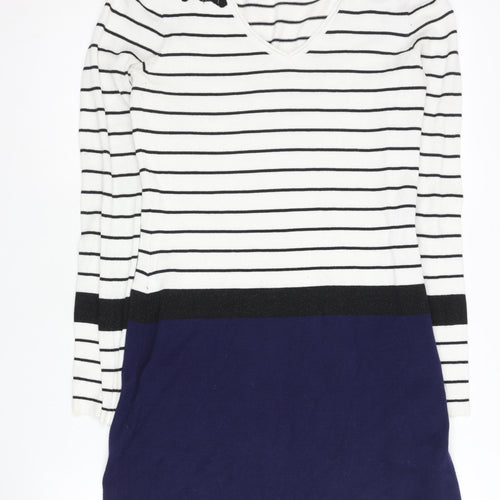 Miss Captain Women’s Multicoloured Stripe Knit Dress S