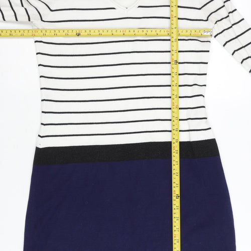 Miss Captain Women’s Multicoloured Stripe Knit Dress S