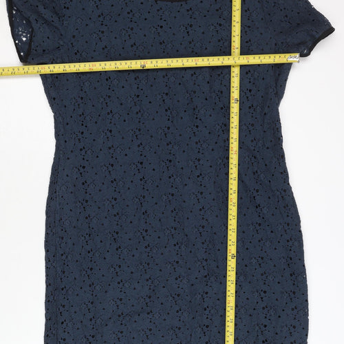 Next Women's Blue Floral Lace Dress Size 14