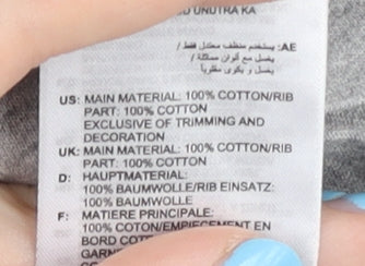 Adidas Men's Grey T-Shirt, Medium, Logo Accent