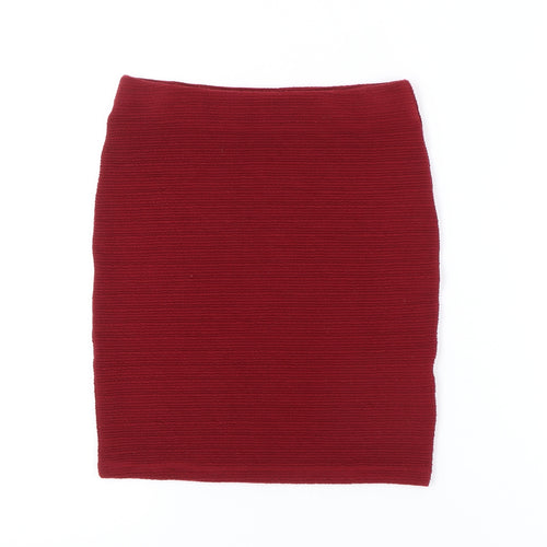 New Look Women's Red Pencil Skirt Size 8