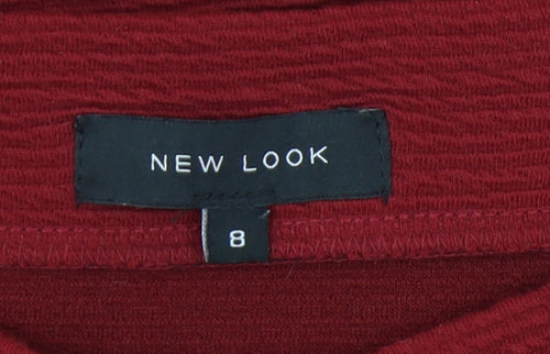 New Look Women's Red Pencil Skirt Size 8