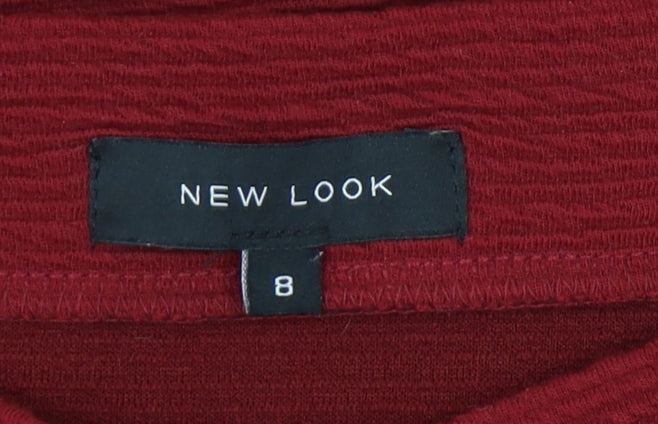 New Look Women's Red Pencil Skirt Size 8