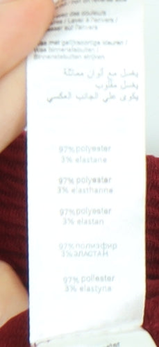 New Look Women's Red Pencil Skirt Size 8