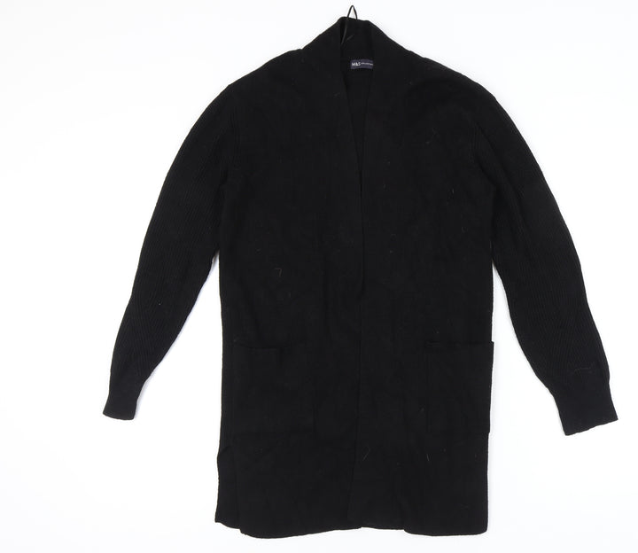 Marks and Spencer Women's Black Open Front Cardigan Size 12