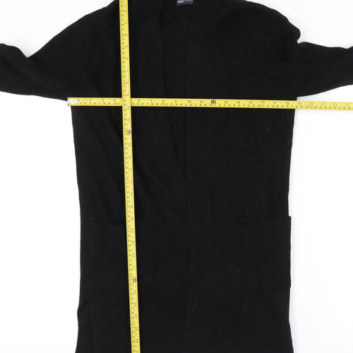 Marks and Spencer Women's Black Open Front Cardigan Size 12