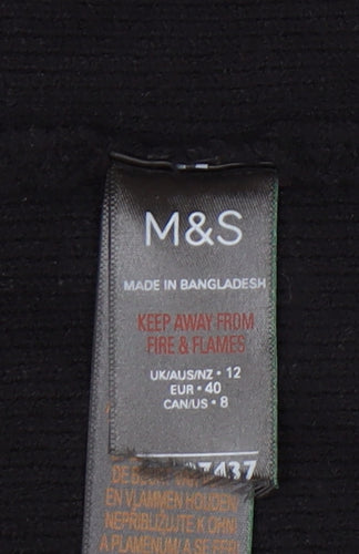Marks and Spencer Women's Black Open Front Cardigan Size 12
