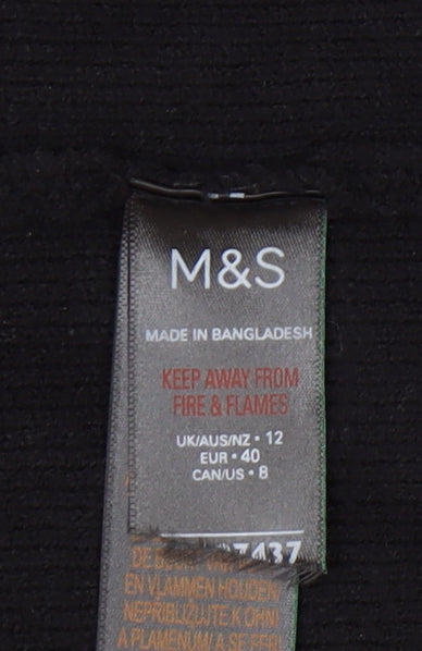Marks and Spencer Women's Black Open Front Cardigan Size 12