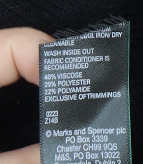 Marks and Spencer Women's Black Open Front Cardigan Size 12