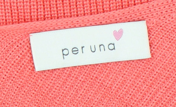 Marks and Spencer Women's Pink V-Neck Pullover, Size 12, Casual Knit