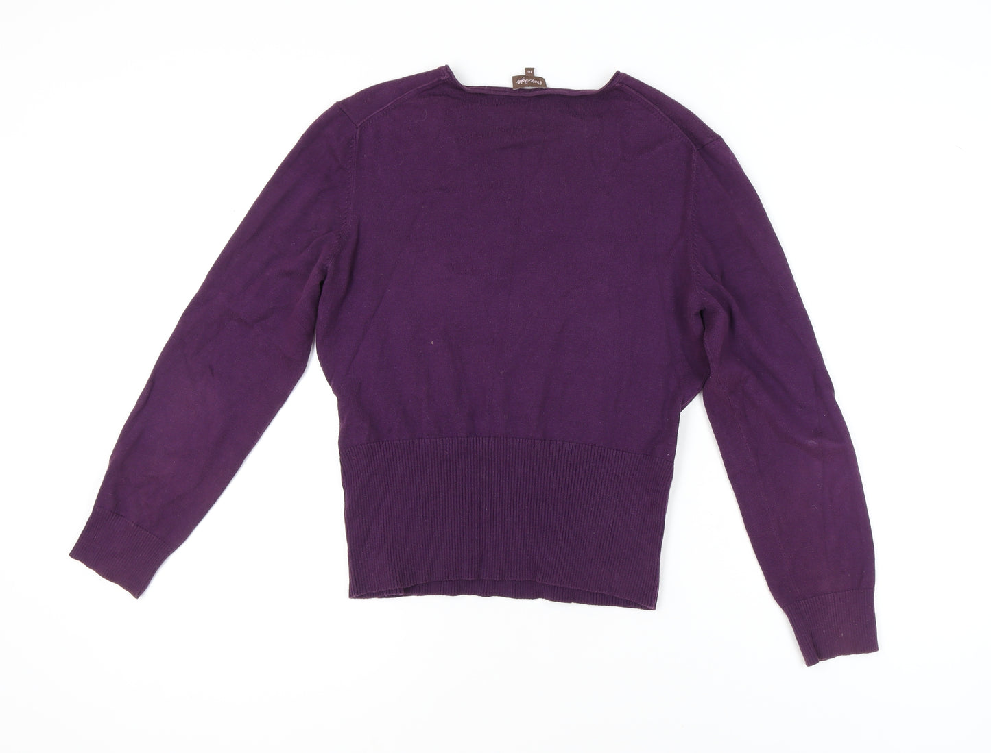 Phase Eight Women's Purple Wrap Jumper Size 16