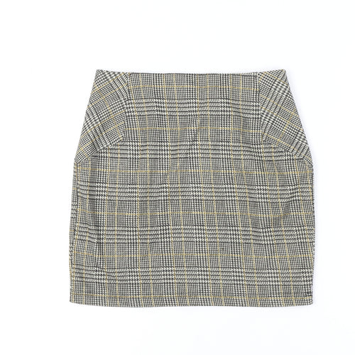New Look Women's Multicoloured Check Pencil Skirt Size 10