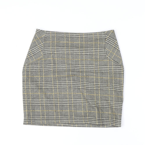 New Look Women's Multicoloured Check Pencil Skirt Size 10