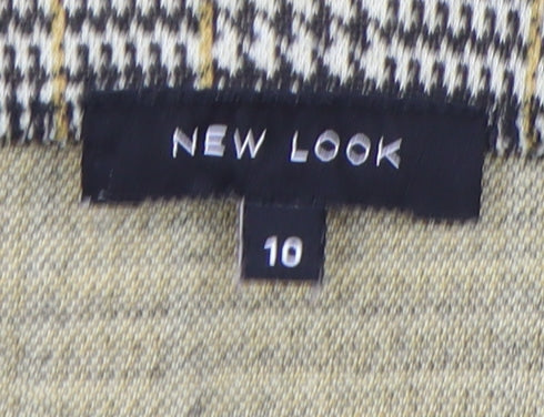 New Look Women's Multicoloured Check Pencil Skirt Size 10