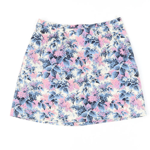 Oasis Women's Multicoloured A-Line Floral Skirt Size 10
