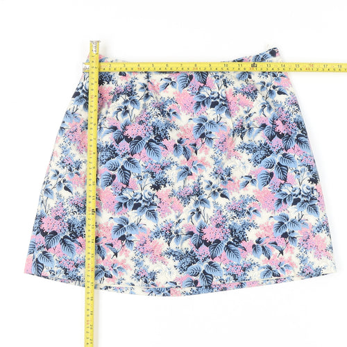Oasis Women's Multicoloured A-Line Floral Skirt Size 10