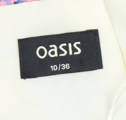 Oasis Women's Multicoloured A-Line Floral Skirt Size 10