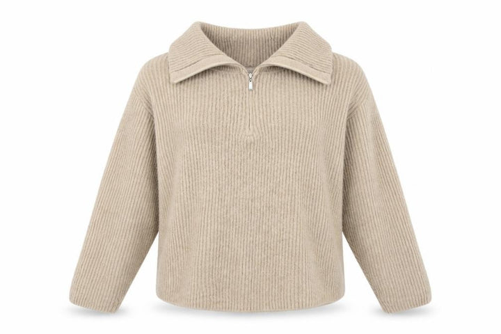Pull&Bear Women's Beige Full Zip Jumper, Size 12