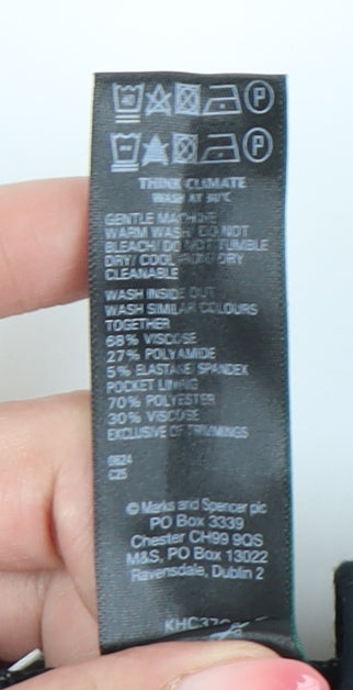 Marks and Spencer Women's Black Jogger Trousers, Size 10