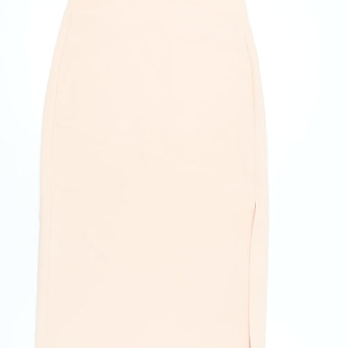 Wallis Women’s Beige Pencil Skirt, Size 12, Zip Closure