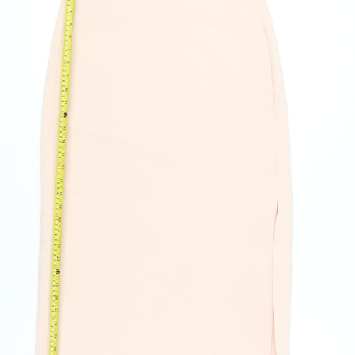 Wallis Women’s Beige Pencil Skirt, Size 12, Zip Closure
