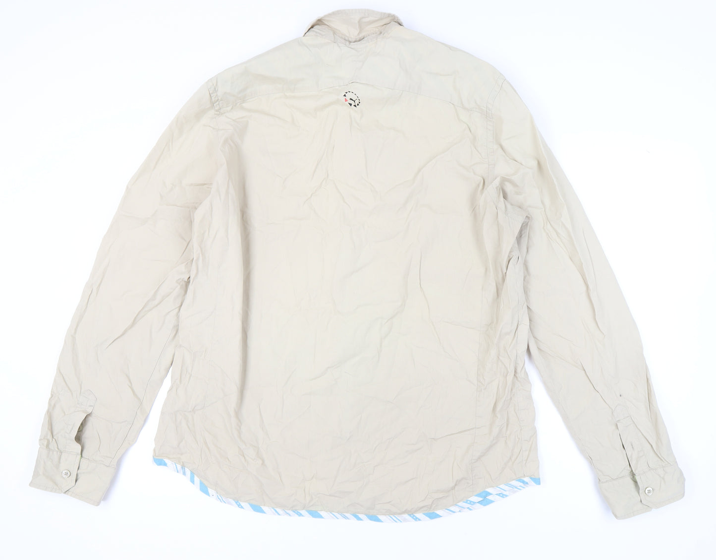 Puma Men's Beige 2XL Button-Up Casual Shirt