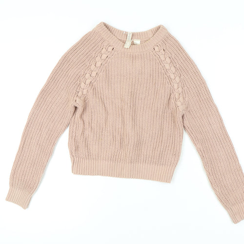 Divided Beige Chunky-Knit Pullover Jumper XS