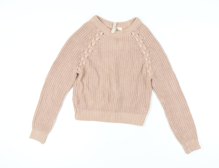 Divided Beige Chunky-Knit Pullover Jumper XS