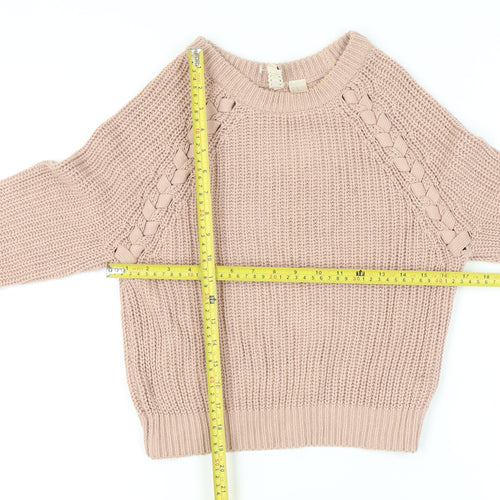Divided Beige Chunky-Knit Pullover Jumper XS