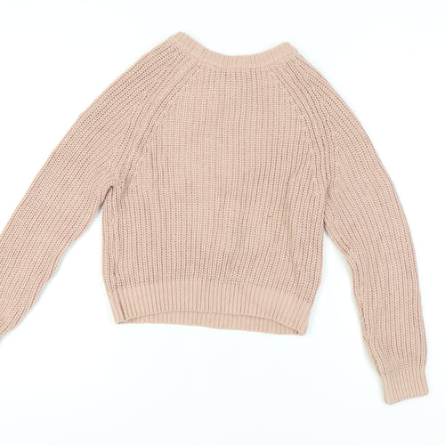Divided Beige Chunky-Knit Pullover Jumper XS