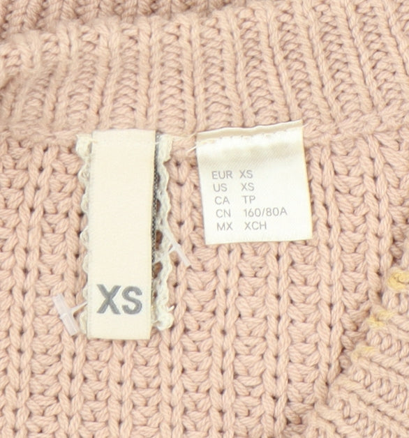 Divided Beige Chunky-Knit Pullover Jumper XS