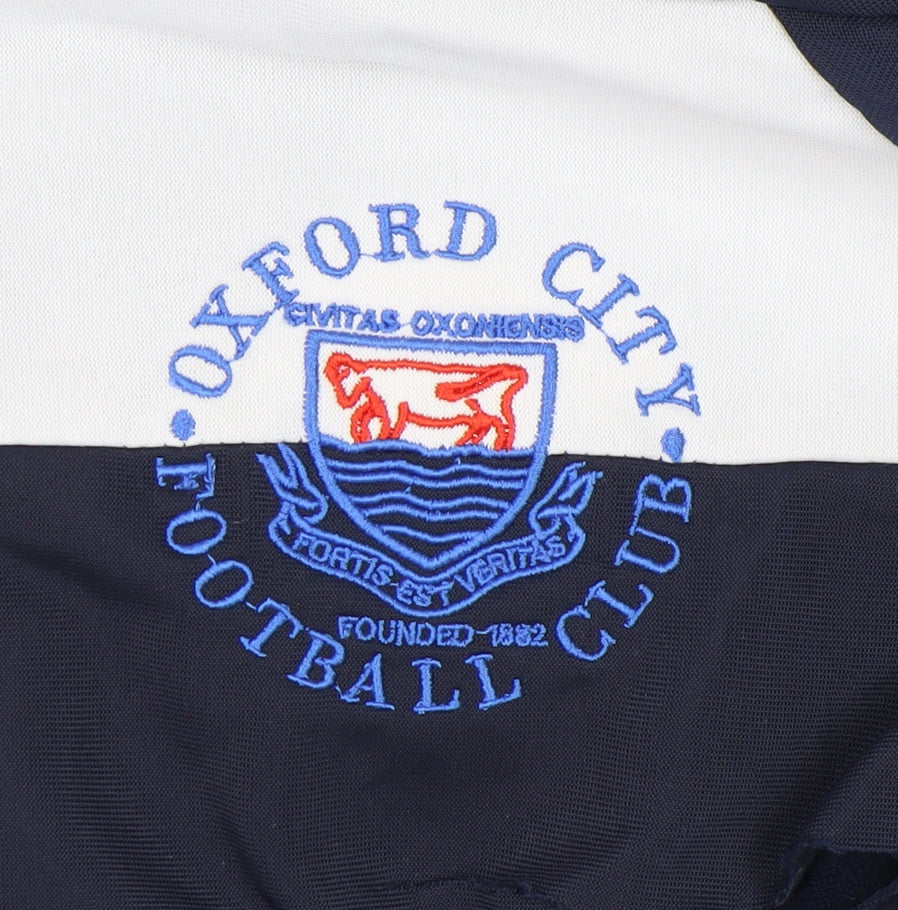 Macron Men's Blue Track Jacket, Size L, Football Style