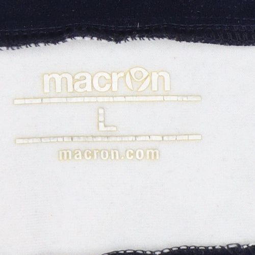 Macron Men's Blue Track Jacket, Size L, Football Style
